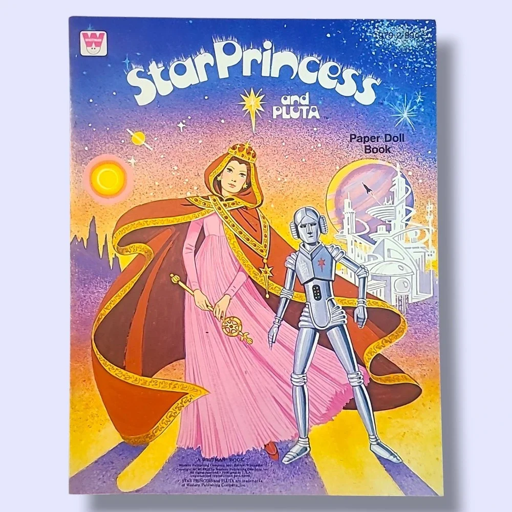 Star‎ Princess and Pluto Paper Doll Book Whitman 1979 Uncut Space Fantasy Retro